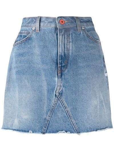 Heron Preston облегающая джинсовая юбка