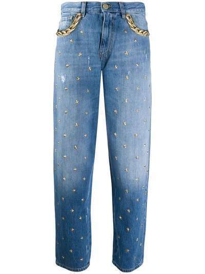 Pinko джинсы mom с заклепками в форме звезд
