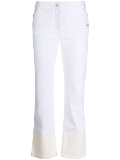 Off-White джинсы с контрастными манжетами