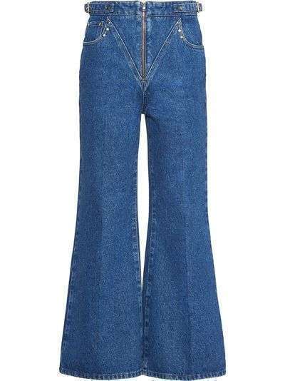 Miu Miu расклешенные укороченные джинсы