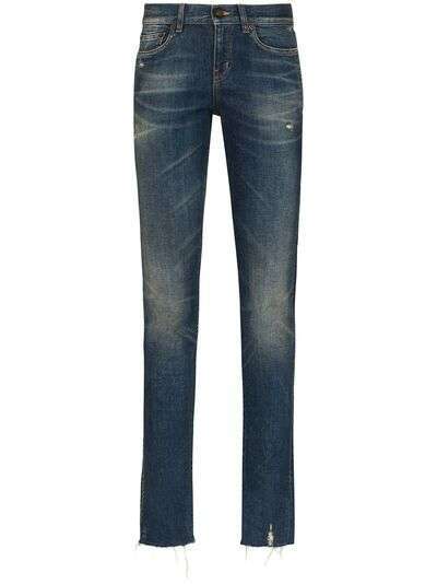 Saint Laurent расклешенные джинсы с заниженной талией