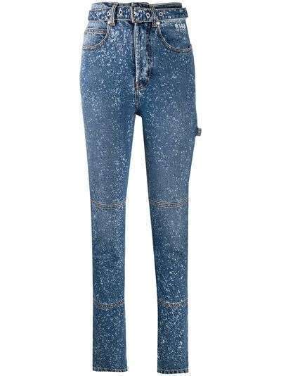 MSGM джинсы кроя слим с эффектом разбрызганной краски