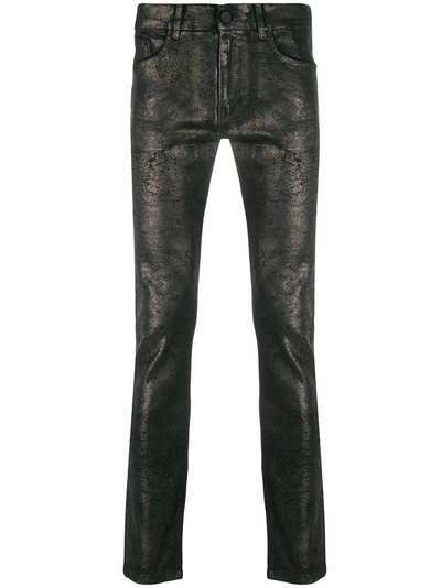 Karl Lagerfeld джинсы скинни с эффектом металлик