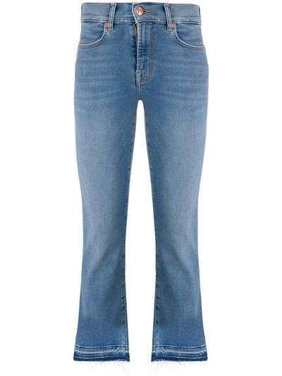 7 For All Mankind джинсы с завышенной талией и эффектом потертости