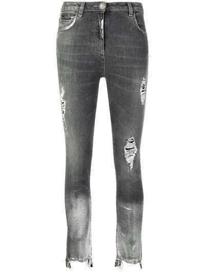 Philipp Plein джинсы с прорванными деталями
