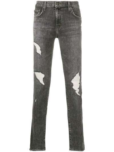 J Brand джинсы скинни с эффектом потертости