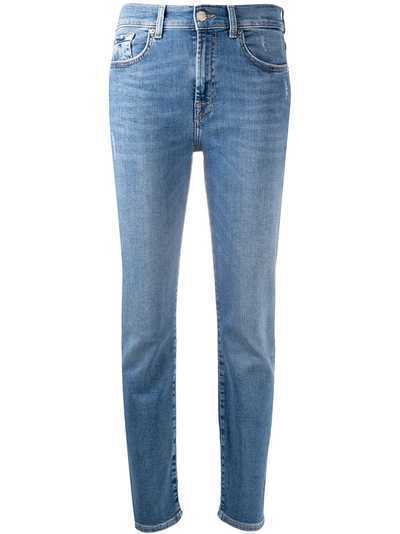7 For All Mankind зауженные джинсы средней посадки