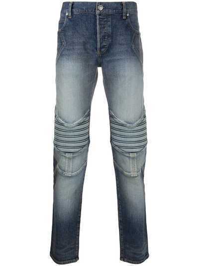 Balmain зауженные джинсы с тисненым логотипом