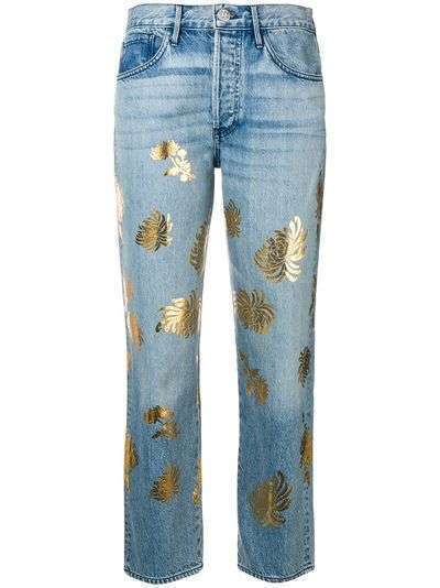 3x1 джинсы с цветочным принтом