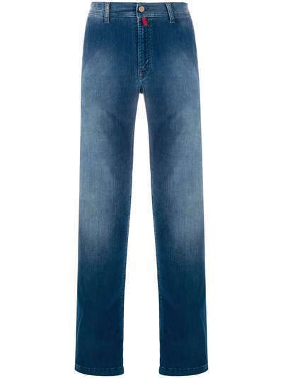 Kiton джинсы прямого кроя с эффектом потертости