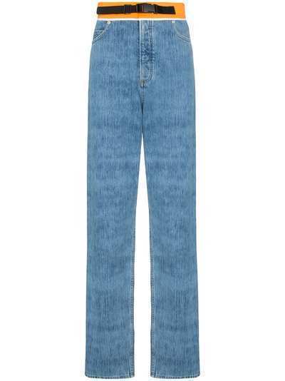 Maison Margiela прямые джинсы с контрастным поясом