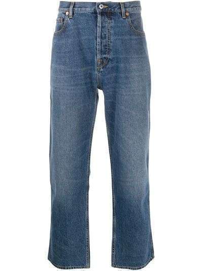 Valentino укороченные джинсы прямого кроя