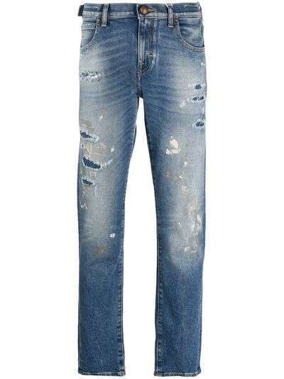 Jacob Cohen прямые джинсы с эффектом потертости