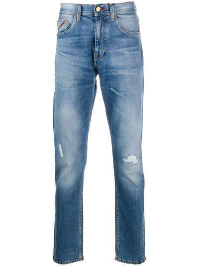 Tommy Hilfiger джинсы прямого кроя с эффектом потертости
