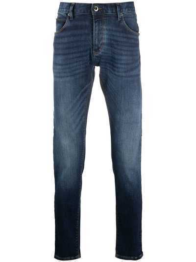Emporio Armani прямые джинсы с эффектом потертости