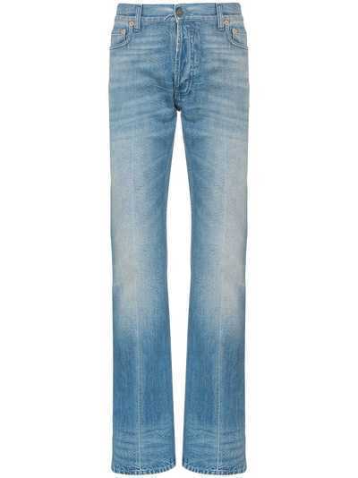Gucci прямые джинсы с отделкой Web