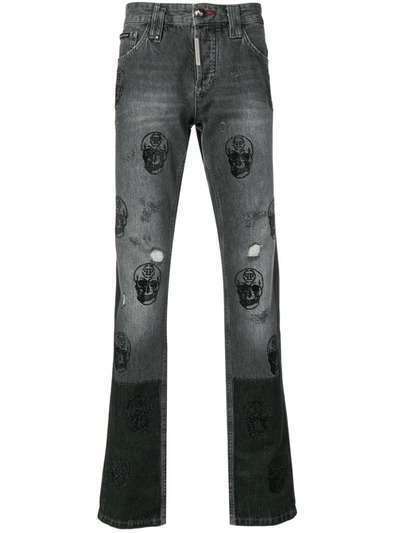 Philipp Plein прямые джинсы Skull