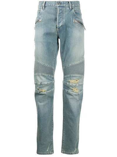 Balmain джинсы с прорезями