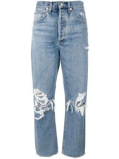 AGOLDE джинсы свободного кроя с эффектом потертости