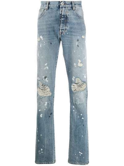 UNRAVEL PROJECT прямые джинсы средней посадки с прорезями