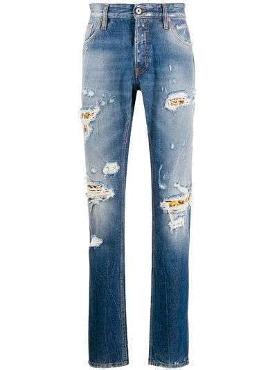 Just Cavalli джинсы прямого кроя с эффектом потертости