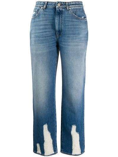 Alexander McQueen джинсы прямого кроя с эффектом потертости