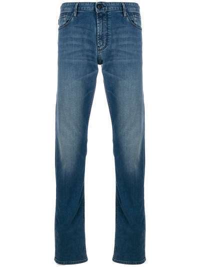 Emporio Armani выбеленные джинсы прямого кроя