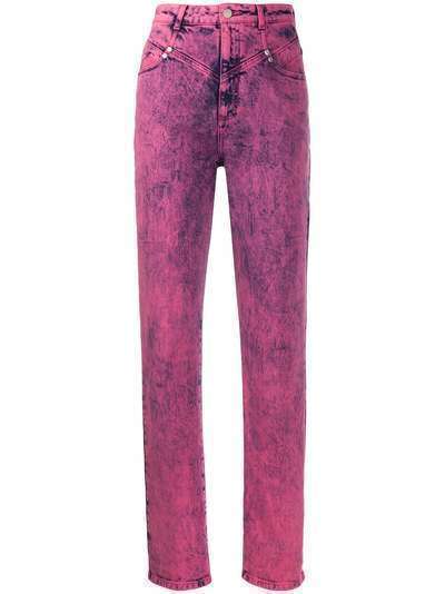 Stella McCartney джинсы с завышенной талией и эффектом потертости