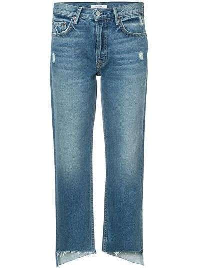 Grlfrnd укороченные джинсы с необработанными краями