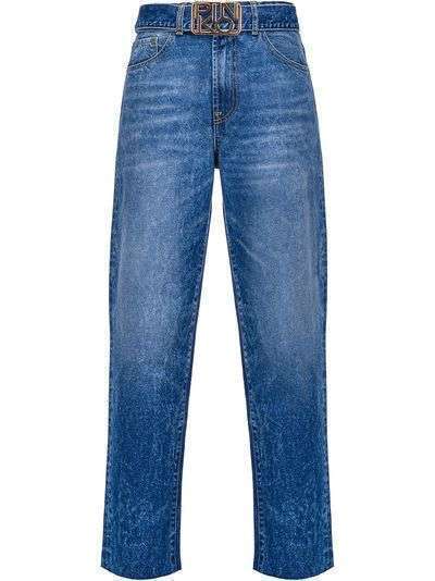 Pinko джинсы прямого кроя с пряжкой-логотипом