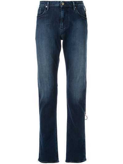 Emporio Armani джинсы с эффектом потертости