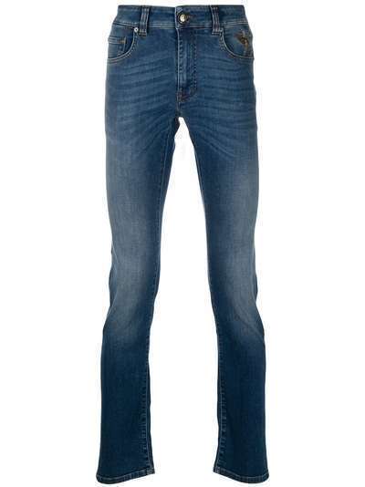 Etro узкие джинсы с вышивкой