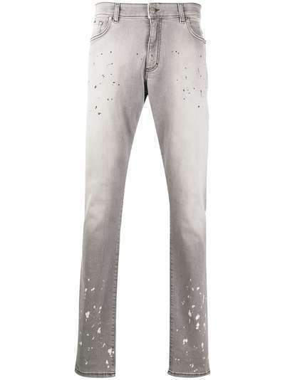 Represent джинсы кроя слим с эффектом разбрызганной краски