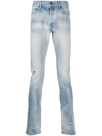 John Elliott узкие джинсы с эффектом потертости