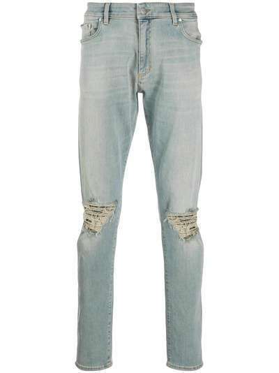 Represent джинсы кроя слим с эффектом потертости