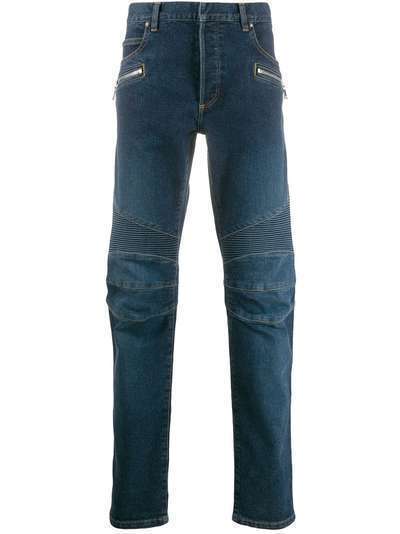 Balmain джинсы со вставками в рубчик