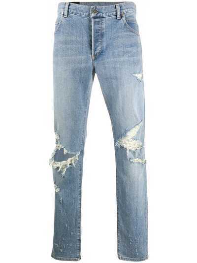 Balmain джинсы кроя слим с прорезями