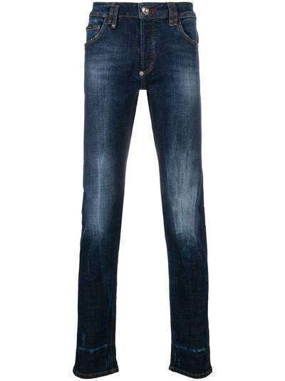 Philipp Plein декорированные джинсы кроя слим