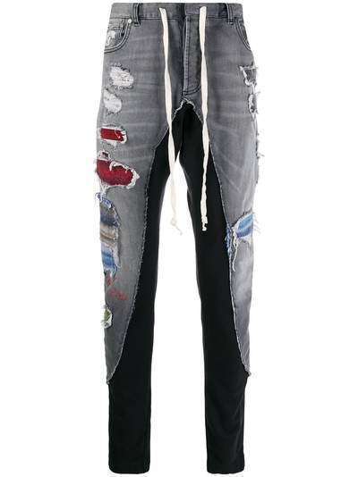 Greg Lauren X Paul & Shark джинсы кроя слим с эффектом потертости
