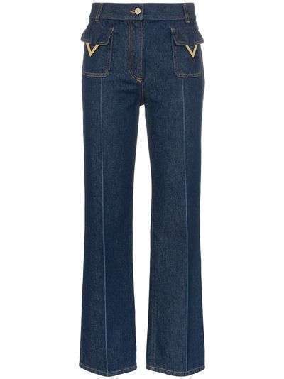 Valentino джинсы с V-образной деталью