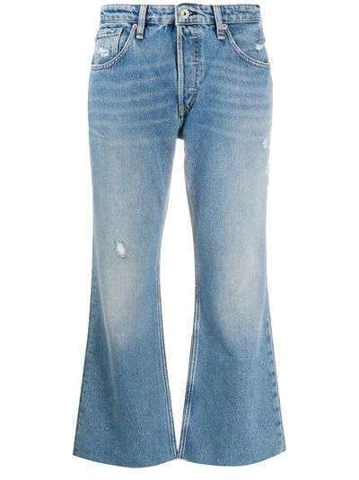 Rag & Bone расклешенные укороченные джинсы