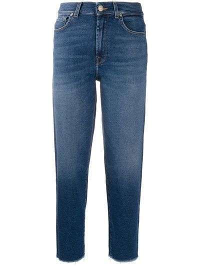 7 For All Mankind укороченные джинсы Malia с завышенной талией