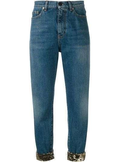 Saint Laurent укороченные джинсы