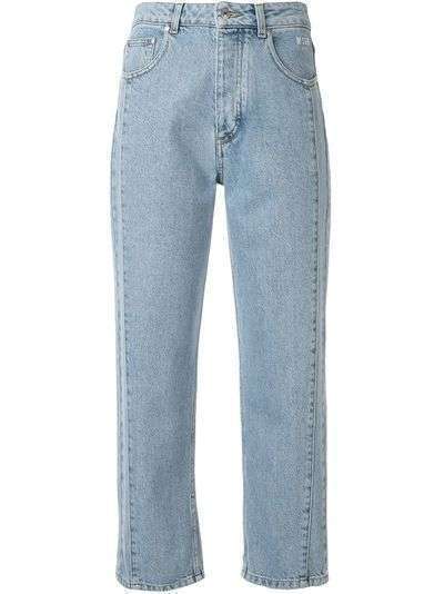 MSGM укороченные джинсы с контрастной строчкой