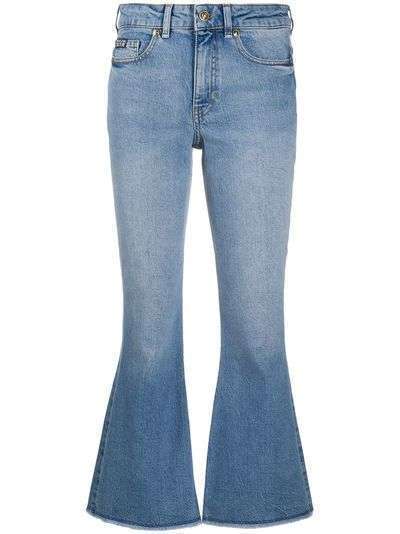 Versace Jeans Couture укороченные джинсы с вышитым логотипом