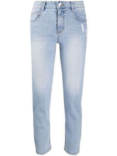 SJYP укороченные джинсы с завышенной талией