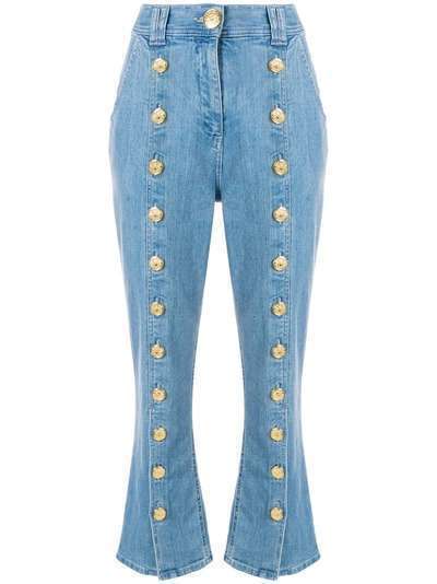 Balmain укороченные джинсы с декоративными пуговицами