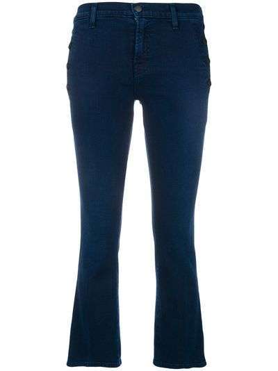 J Brand side buttons cropped jeans