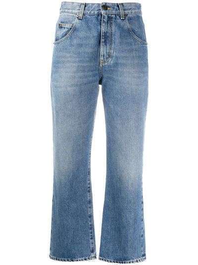 Saint Laurent укороченные джинсы средней посадки