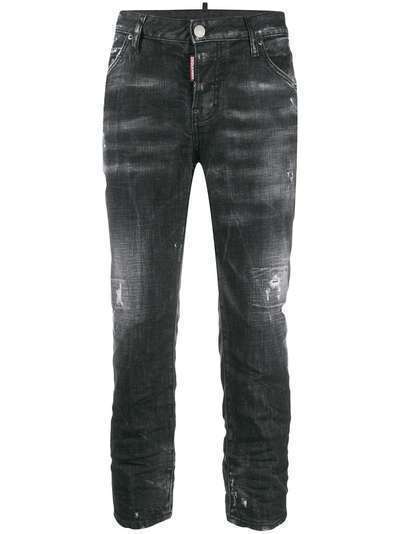 Dsquared2 джинсы средней посадки с эффектом потертости